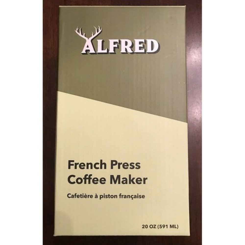Alfred French Press Coffee Maker "But First Coffee" 20 oz. NEW IN BOX - Picture 7 of 7